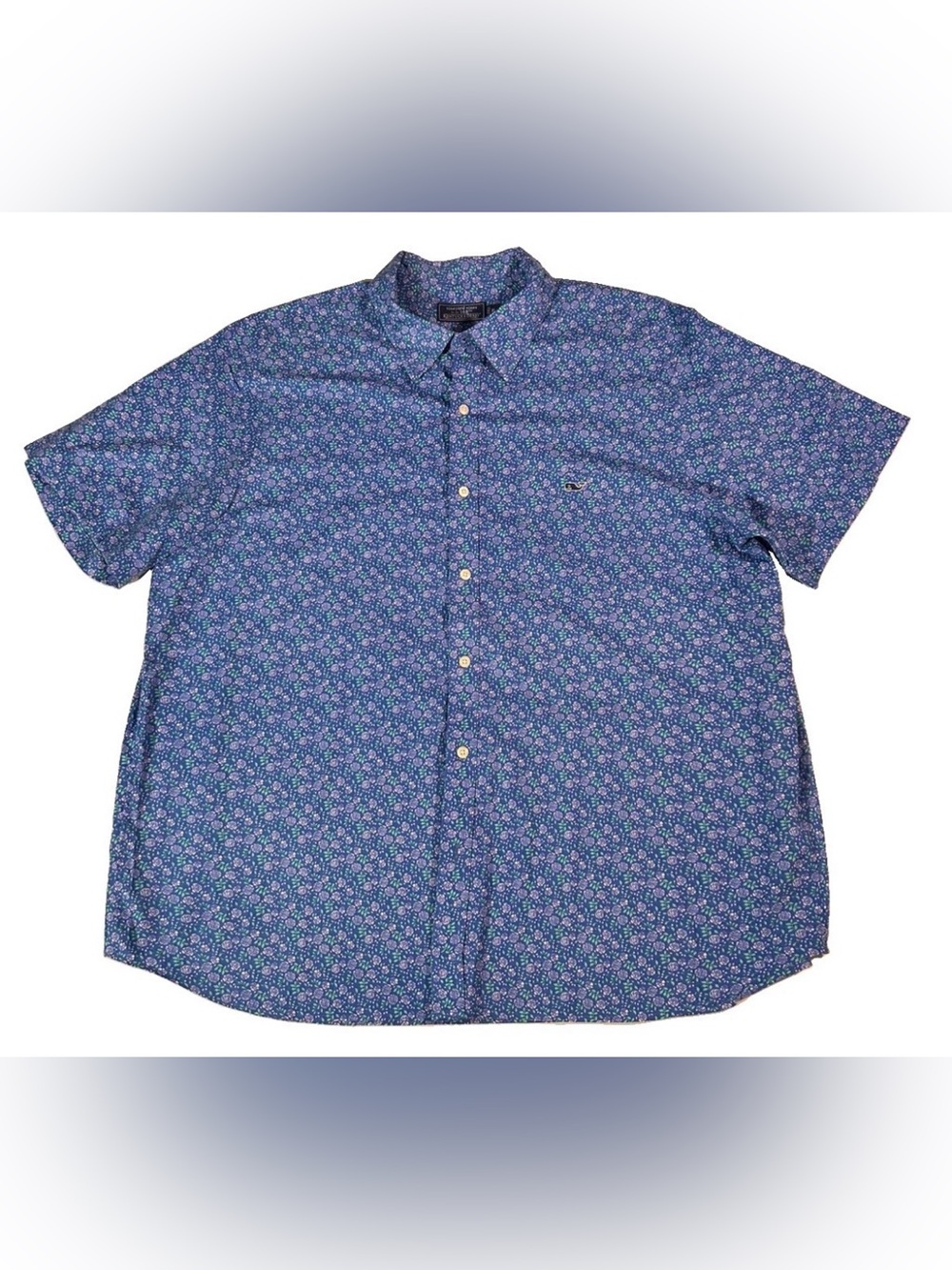 Vineyard Vines 148th Kentucky Derby Rose Button Up Cotton Shirt Mens XL Blue